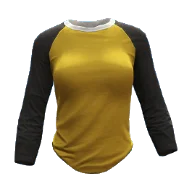 Schwarz-gelbes Baseball-T-Shirt