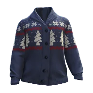 Blauer Bäume-Leuchtpullover