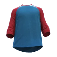 Raglan-Shirt Red Accent